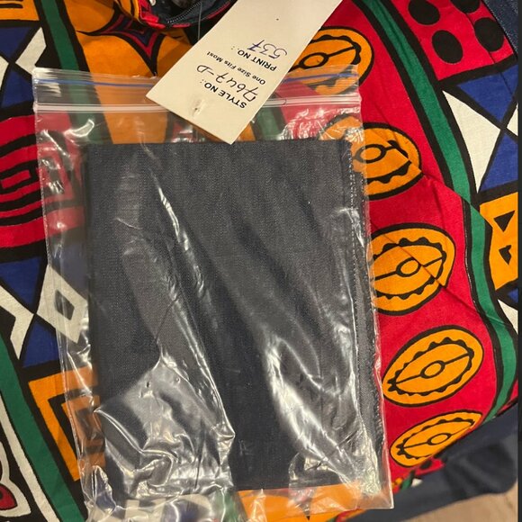 African Print Capelet and Denim Belted Dress One Size (4-24) - Picture 4 of 4